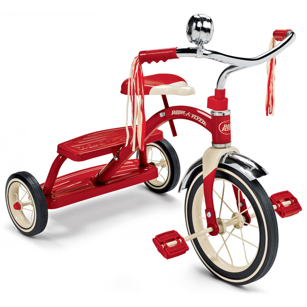 Radio Flyer, Classic Red Dual Deck Tricycle, 12" Front Wheel