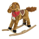 Best Choice Products Plush Rocking Horse Pony Ride On Toy w/ Sounds - White